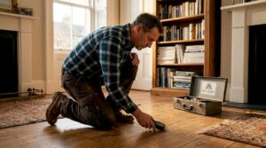 Flooring expert examines premium wood floor